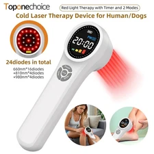 Red Light Therapy for Sprain 1760mW 24 Diodes Laser Diminish Inflammation 10Hz