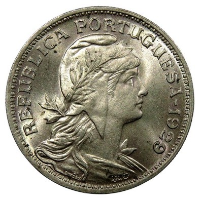 Moeda Republica Portuguesa - 50 Centavos 1929 SOBERBA TOP ESCASSA.