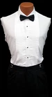 New Men's White Slim Fit Tuxedo Shirt Fitted Spread Laydown Collar Fashion Cuffs