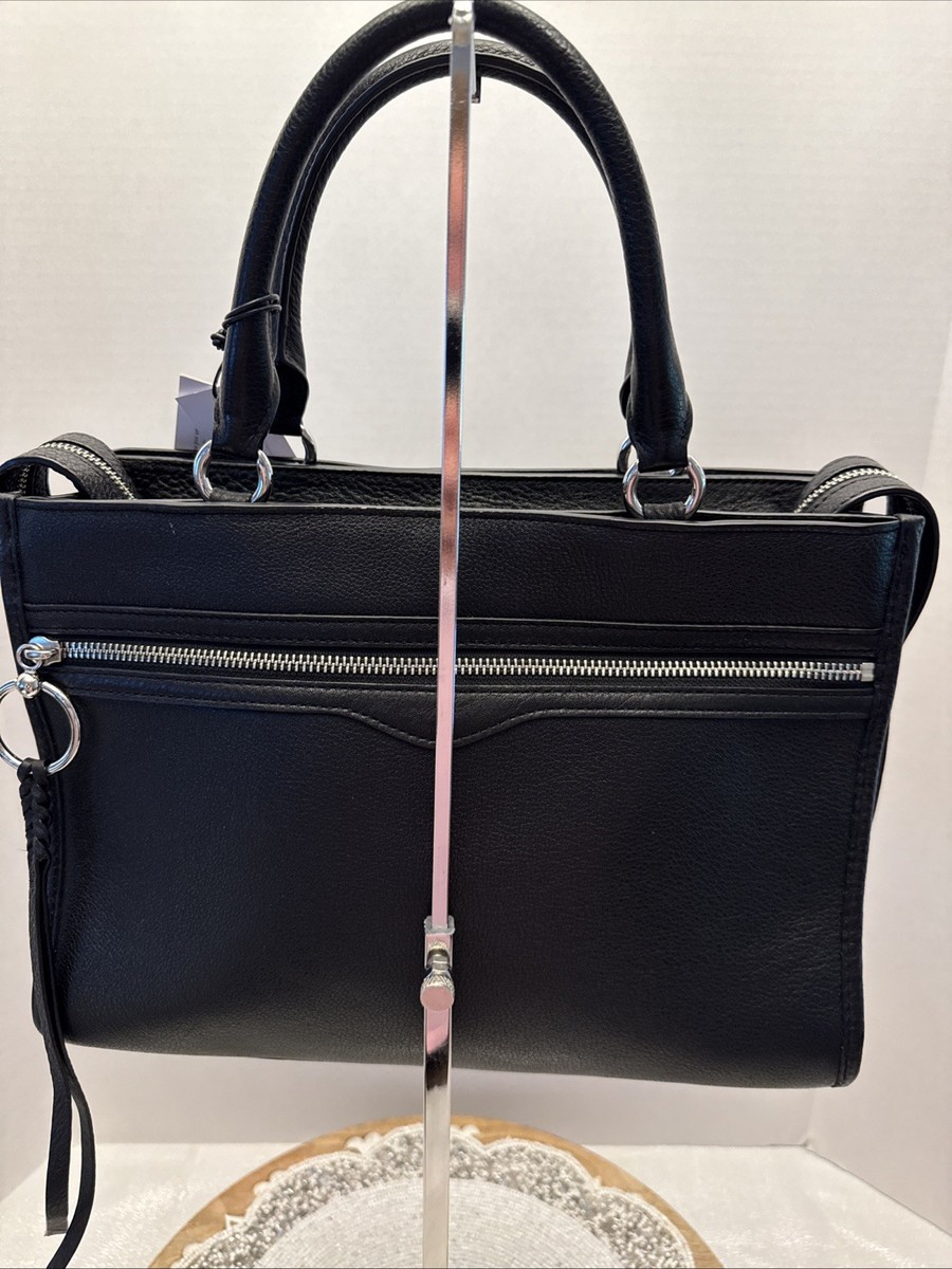 Rebecca Minkoff Black Bedford Zip Satchel Purse | eBay