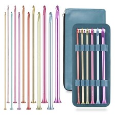 12-Piece Extra Long Tunisian Afghan Crochet Hooks Set, 9.5-Inch 24cm Croche...