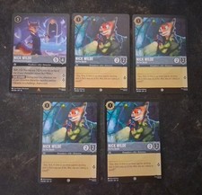 Nick Wilde, Persistent Investigator Lorcana Card  4x Sly Fox Sleuth Lot