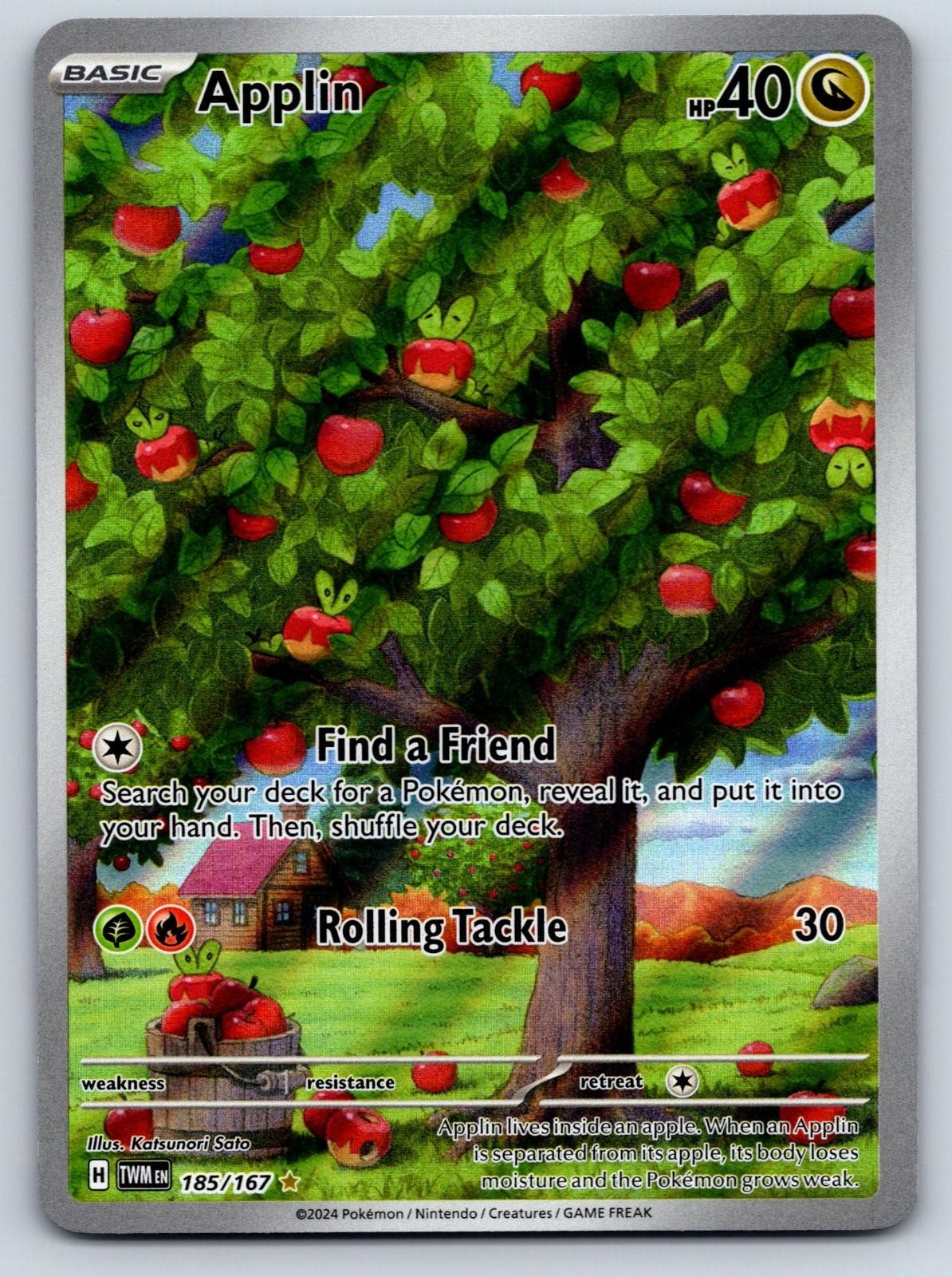Applin 185/167 Twilight Masquerade Near Mint Pokemon Card