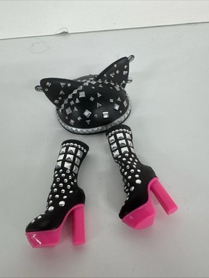 Shadow High Rainbow Vision Mara Pinkett Doll Neon Shadow Boots  Hat Replacement