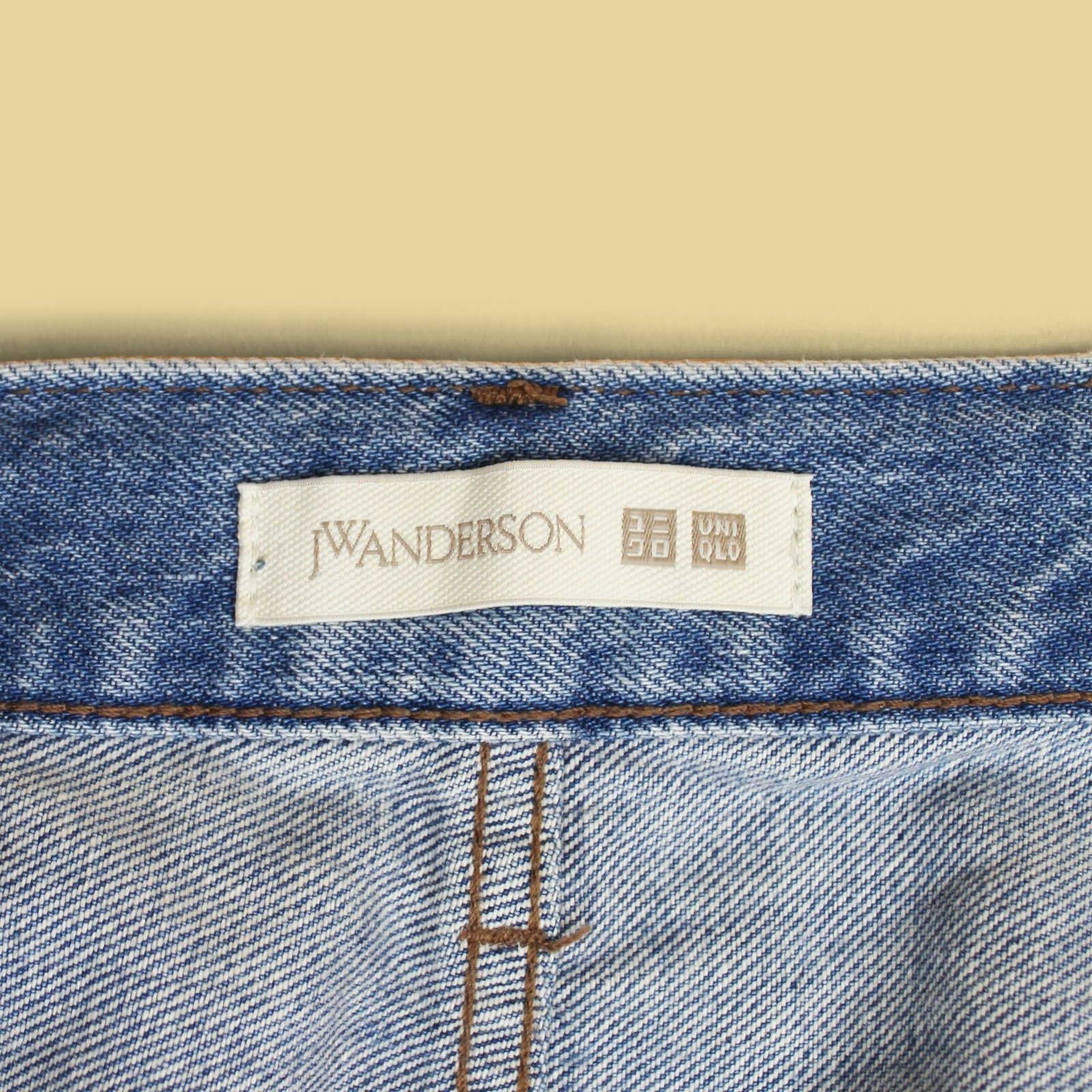 Uniqlo x JW Anderson Light Faded Stonewash Cotton Denim Wide Leg Jeans 28 thumbnail 4