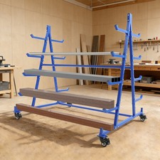 Heavy-Duty Mobile Horizontal Storage Rack 5 Tier Horizontal Storage Rack w/Wheel