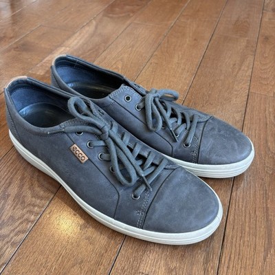 Mens Ecco Soft 7 City Sneakers Shoes Leather Lace Up Street Gray sz 13 / 47EU
