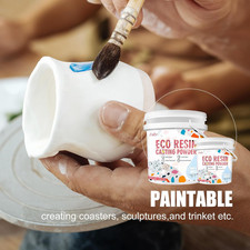 Eco Resin Casting Powder - 1400G Ceramic Resin Powders Kit with 6Pcs Pigments,