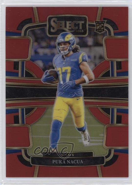 2023 Panini Select Concourse Red Prizm 40/99 Puka Nacua #56 v9t