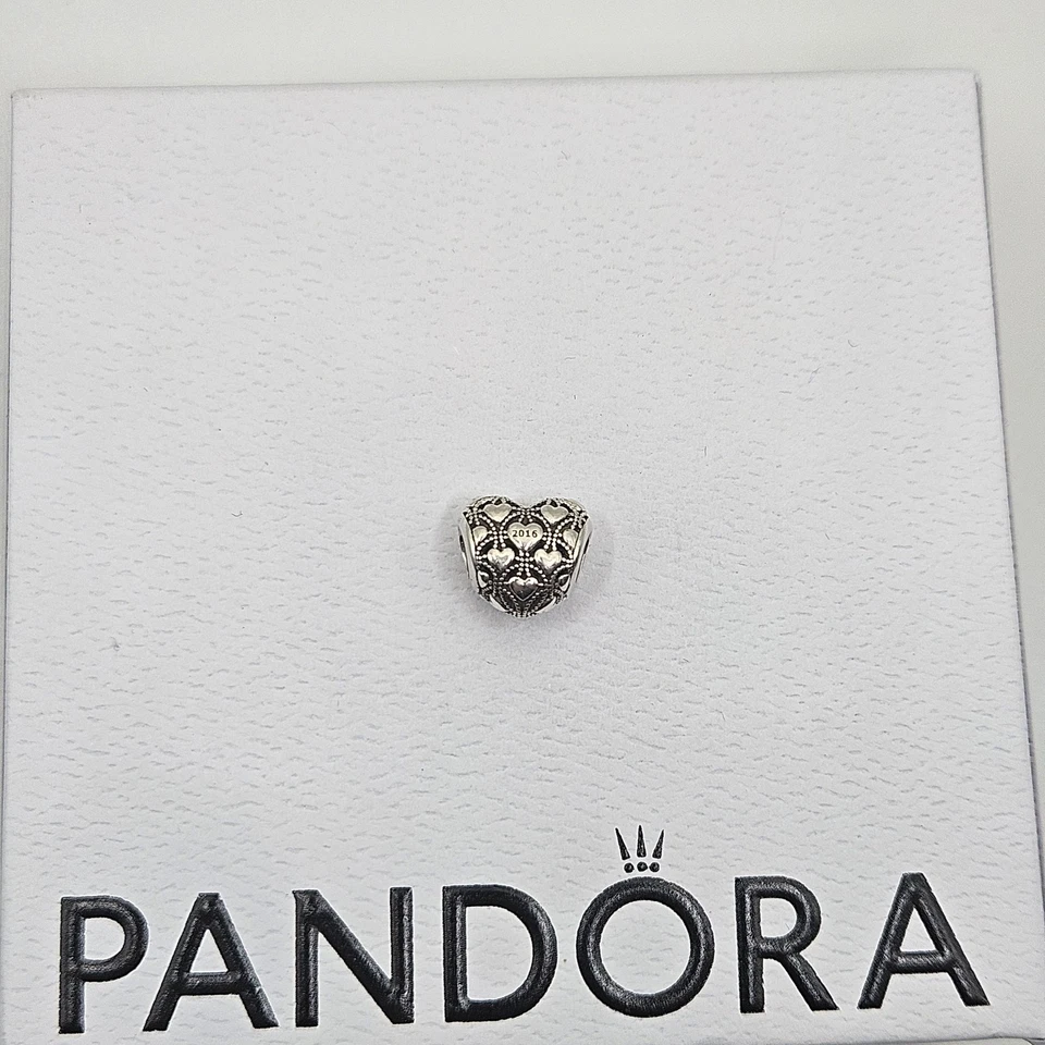 Genuine Pandora Club 2016 Heart Diamond Charm ALE 925 #791912D - Image 2 of 4