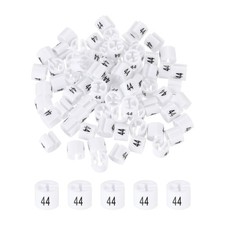 Clothes Hanger Marker Colored Hanger Sizer Number 44, White 100 Pcs