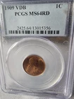 1909 VDB Lincoln Wheat Cent MS64RD PCGS (Cert# 13015356)