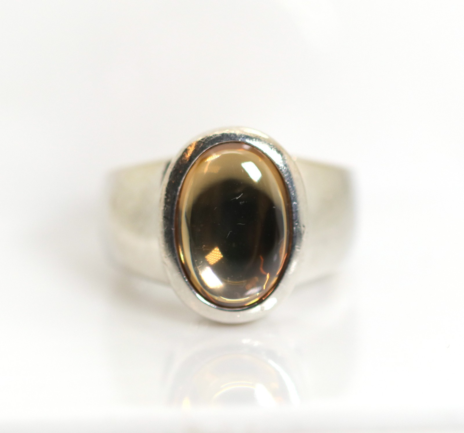 Solid JOOP! 925 Sterling Silver Ring, Oval Caboch… - image 1