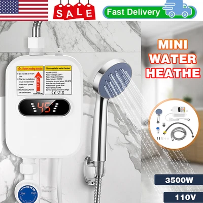 OYAJIA Heater Shower Water Electric Bathrooms Heater 3500W Water Tankless Instant Hot