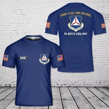Custom Name Civil Air Patrol T-Shirt Air Force Military 3D T- shirt Size S-5XL