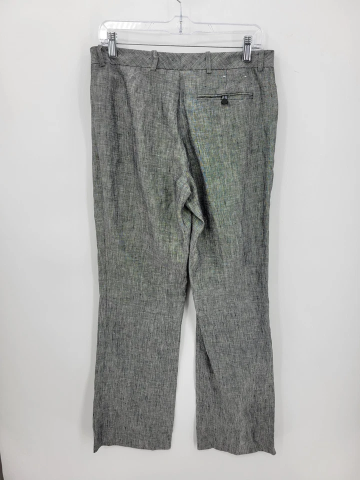 Pantalones minimalistas de carrera Calvin Klein para mujer 6 grises de lino frente plano Foto 2 de 4