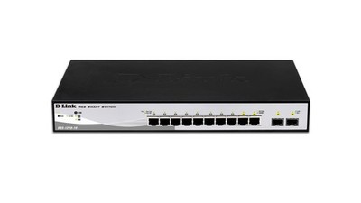 D-Link DGS-1210-10 Managed L2 Gigabit Ethernet (10/100/1000) 1U Schwarz, Grau