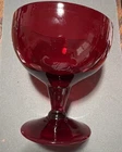 vintage anchor hocking ruby red glass goblets