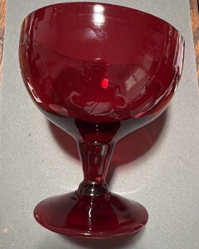 vintage anchor hocking ruby red glass goblets