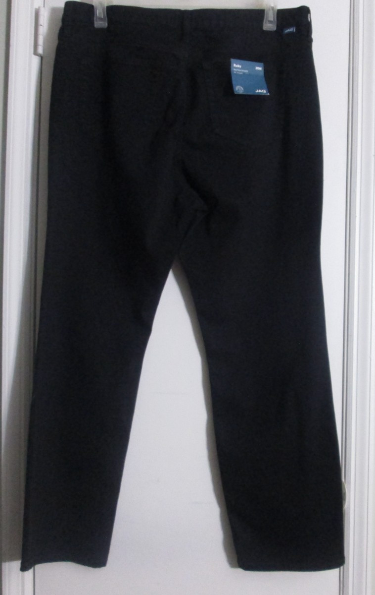 Jag Jeans Ruby Straight Leg 20W Mid Rise Best Kept Secret Black Stretch Denim