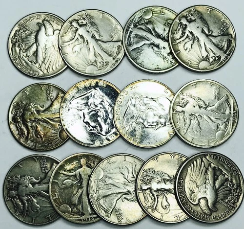 *13 PIECE LOT OF MIXED DATE PRE-1965 SILVER HALVES* *$6.50 FACE VALUE* NR #G3768
