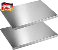 Apacali 2 StüCk Schneidebrett Edelstahl, 30 X 40Cm KüChe Schneidbrettchen, Metal