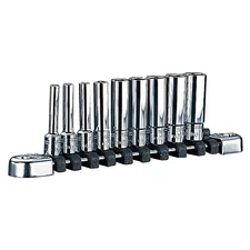 Kyoto Machine Tools (KTC) Nepros 6.3mm (1/4 inch) Deep Socket Set, 9-piece set,