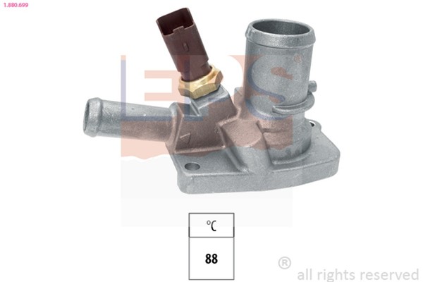 Thermostat KüHlmittel EPS 1.880.699 FüR VAN Panda 500 RU8 Ford KA Fiat Ypsilon-image