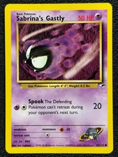 Sabrina's Gastly 93/132 Gym Heroes Series Common Basic Pokemon Card WOTC 2000 NM