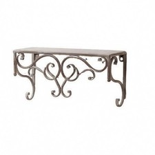 Wrought-Iron Shelf Ornate Rustic Wall Shelf Decorative Bracket Design