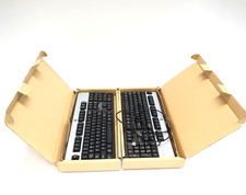 Lot of 2 HP KU-0316 434821-002 Black/Silver USB Wired Keyboard 104-Key