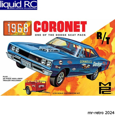 #ad #ad MPC 975 1:25 1968 D0DGE Coronet Hardtop w Trailer $38.99