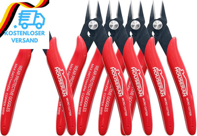 Kleine Drahtschneider, 5 Stück, 12.7 Cm Micro 170 Flush Cutter, HOUSERAN Drahtsc