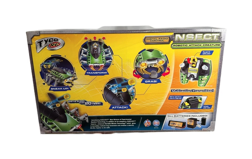 Tyco R/C N.S.E.C.T. 💥 Robotic Attack Creature 🪲 Digital RC Toy 2006 NIB 🔋 - Image 4 of 4