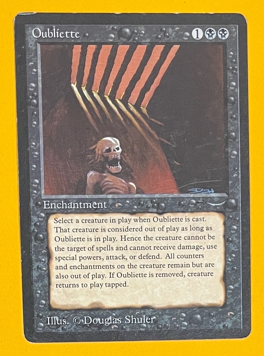 MTG OUBLIETTE (Light) Arabian Nights (OldManMTG 012-643)