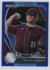 2021 Panini Prizm Draft Picks Blue & Carolina Hyper Hayden Juenger #PDP182 0t2