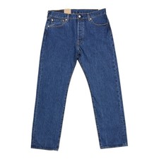Levi's Mens 501 Original Button Fly Straight Leg Jeans Medium Wash, 36x30