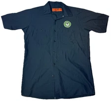 Red Kap Fat Heads Black Brewery Short Sleeve Button Up Men’s Double Sided