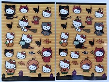 Hello Kitty STICKERS Halloween Costumes 40 Stickers 2 Sheets 2010 Sanrio