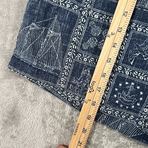 VTG Reyn Spooner Men's Shorts XL Blue Hawaiian Tropical Swim Trunks Nautical - Picture 5 of 10