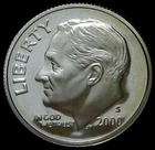 2000-S 10C Roosevelt Dime DCG Proof 90% Silver 22utl1213