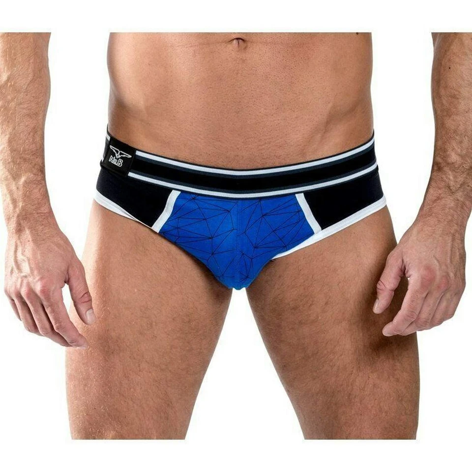 8217 00 Mister B Push-Up Swell Pofrei Slip URBAN SOMA JOCK BLAU in S bis XL - Bild 3 von 4