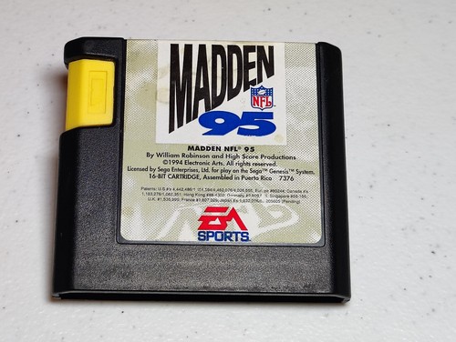 Madden NFL 95 (Sega Genesis, 1994) Authentic Cartridge Only TESTED/WORKS!! - Picture 13 of 21