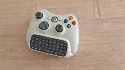 : Manette Sans Fil Officielle Microsoft Xbox 360 BLANCHE + clavier - Photo 1/2
