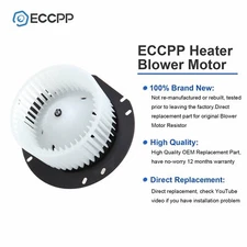 A/C Heater Blower Motor Fan for 2003 0-14 Ford E-150 250 1999-06 Econoline Front