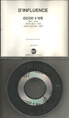 D INFLUENCE Good 4 We 3 TRX w/ REMIX & EDITS PROMO DJ CD single dinfluence 1992