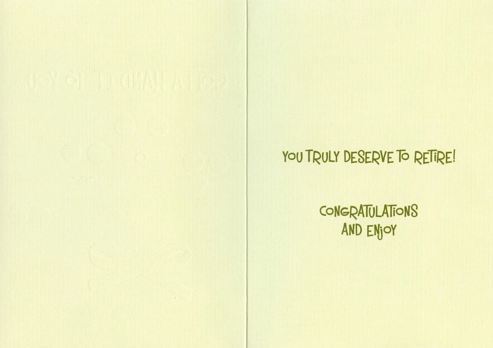 Funny RETIREMENT Card, Silly Fingers Google Eye Friends by Designer Greetings +✉ - Image 2 of 4