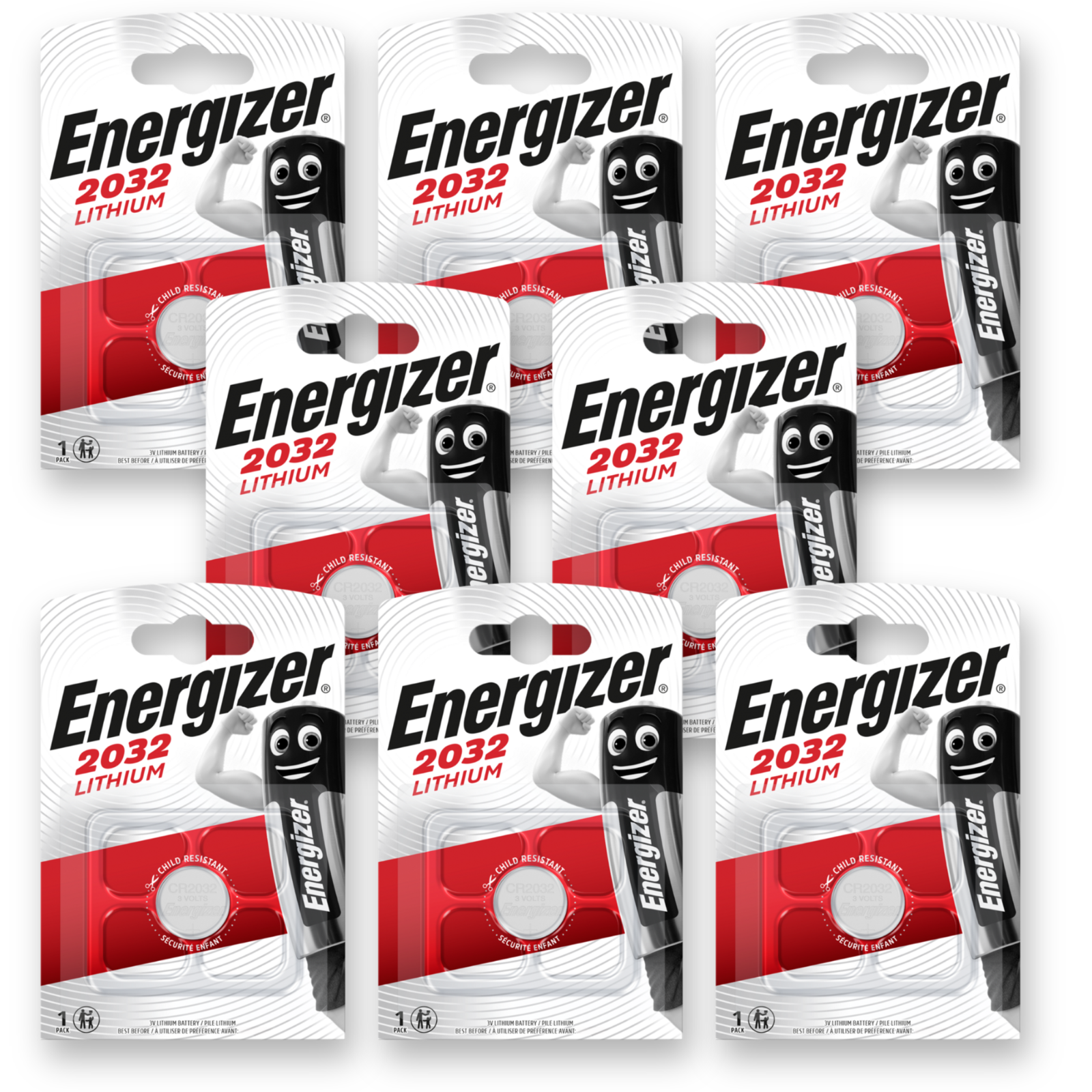 8x ENERGIZER 2032 CR2032 Batteries DL2032 3V Lithium Coin Cell *EXPIRY 10/2033*