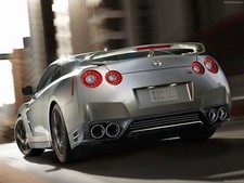 Cars nissan gt r 2015 supercar car godzilar city 28 Desk Mat Stitched