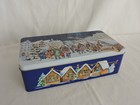 Tin with European Christmas Market Scene with Hinged Lid — photo 1
